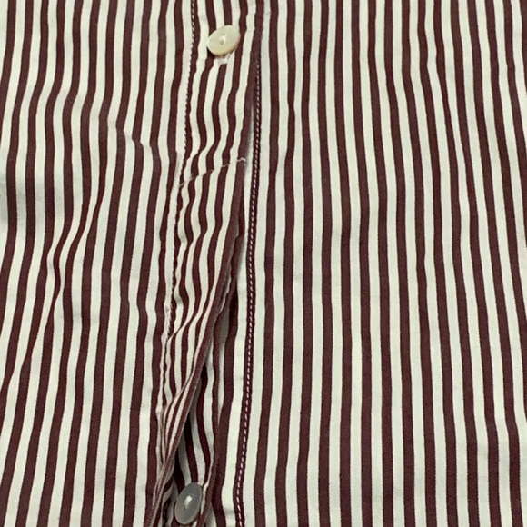 Womens J.Jill Silk Cotton Blend‎ Button Down Stripe Long Sleeve Tunic Dress - Picture 6 of 8